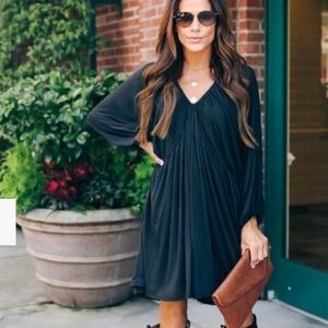 Worry free balloon sleeve knit dress